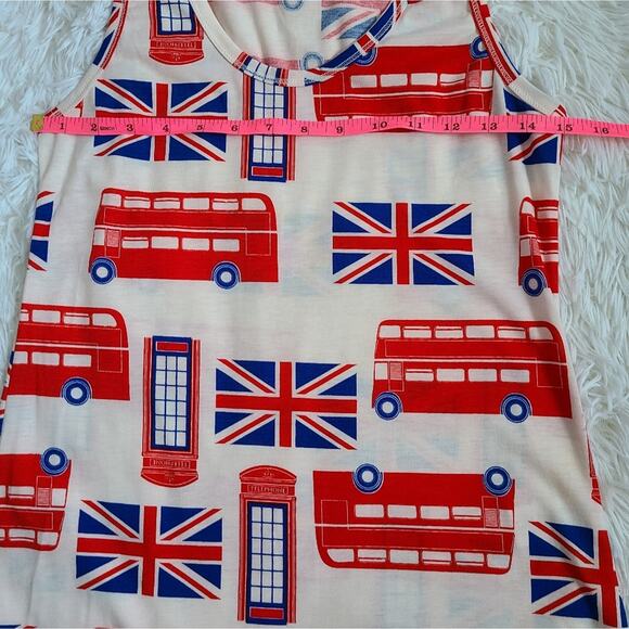 LuLaRoe London British Flag Scoop Neck Tank Top SZ S - Picture 9 of 11